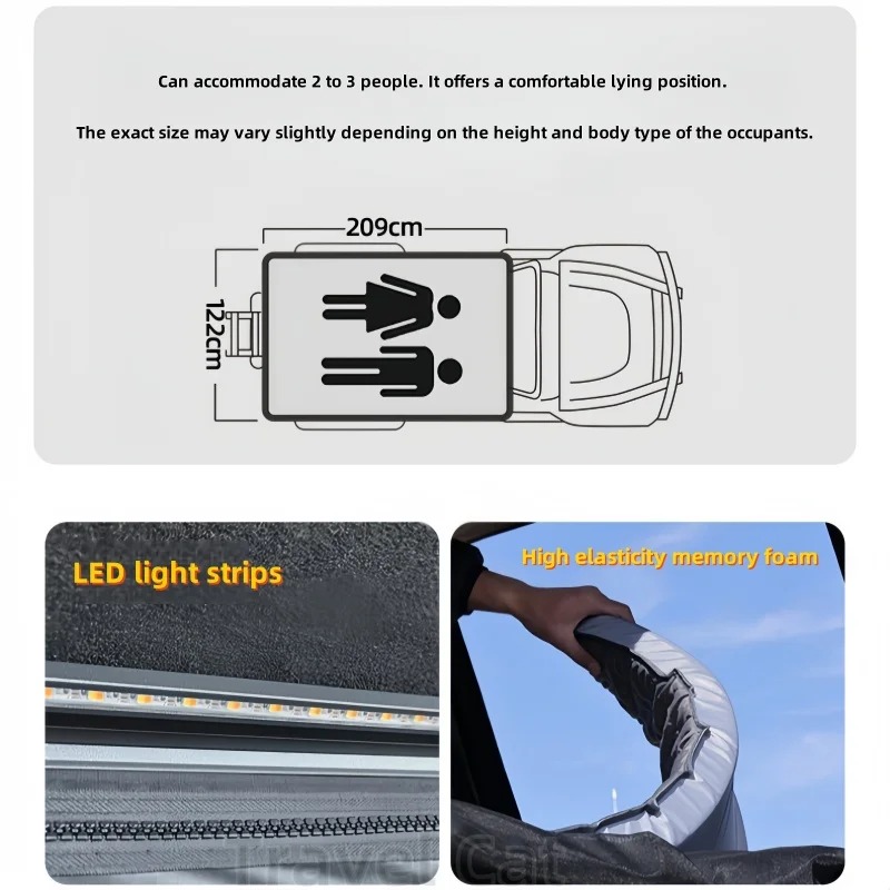 High Quality Car Rooftop Tent Outdoor Camping Hard Pop up Car Roof Tent